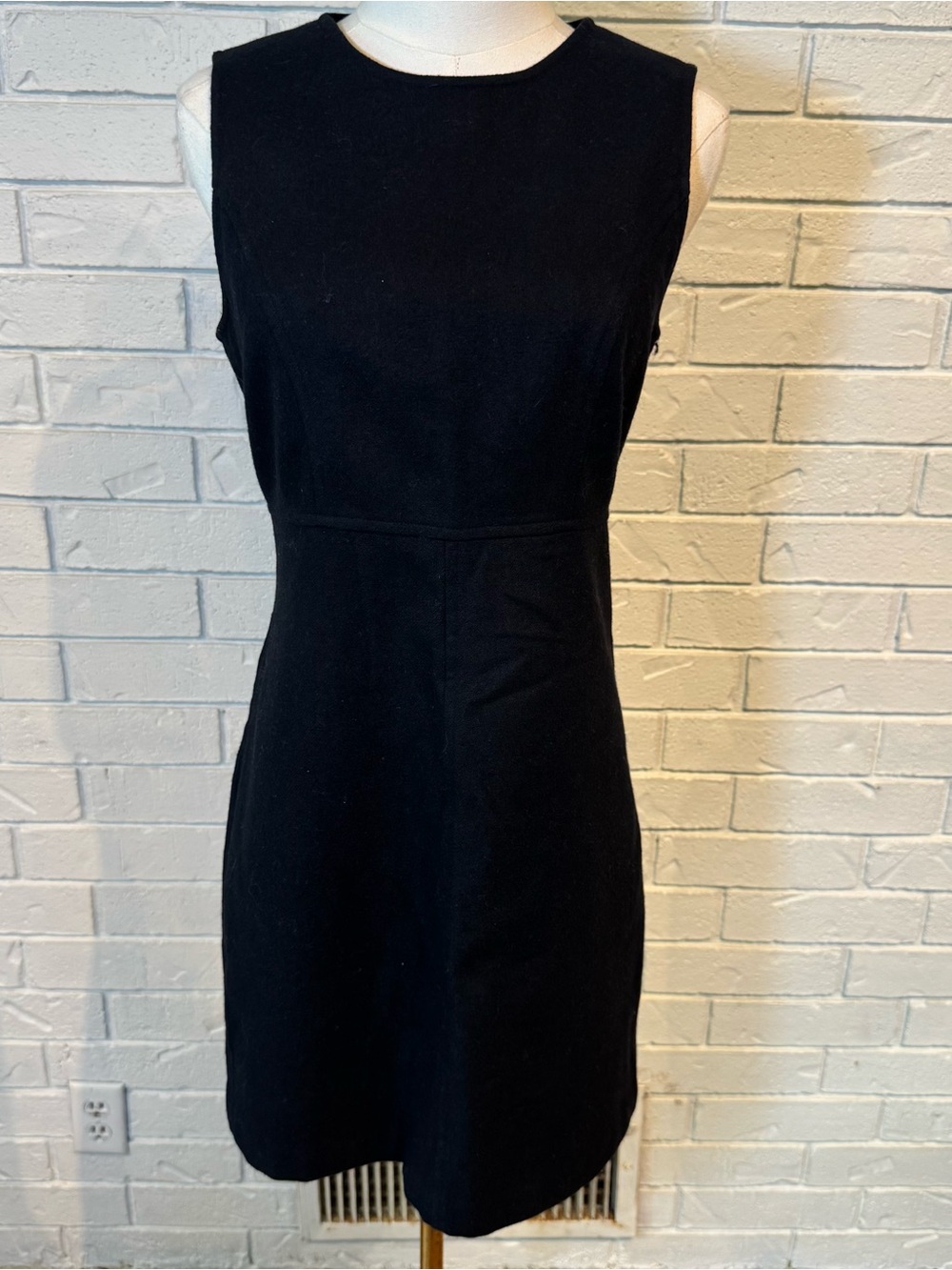 Vintage 90s y2k GAP Classic Black Wool Sheath Dress Women's 4